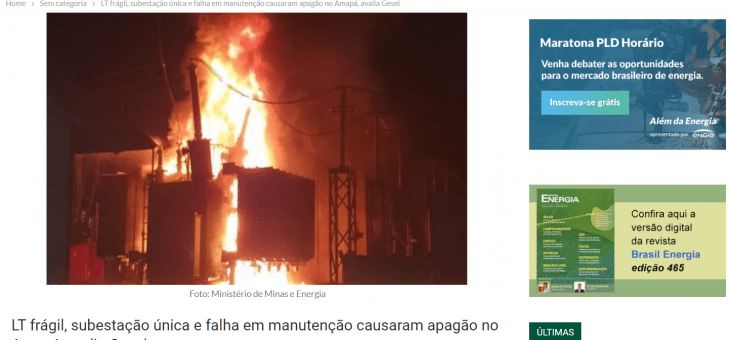 Roberto Brandão (GESEL): Amapá teve combinação de linha fraca, subestação única e falha na manutenção